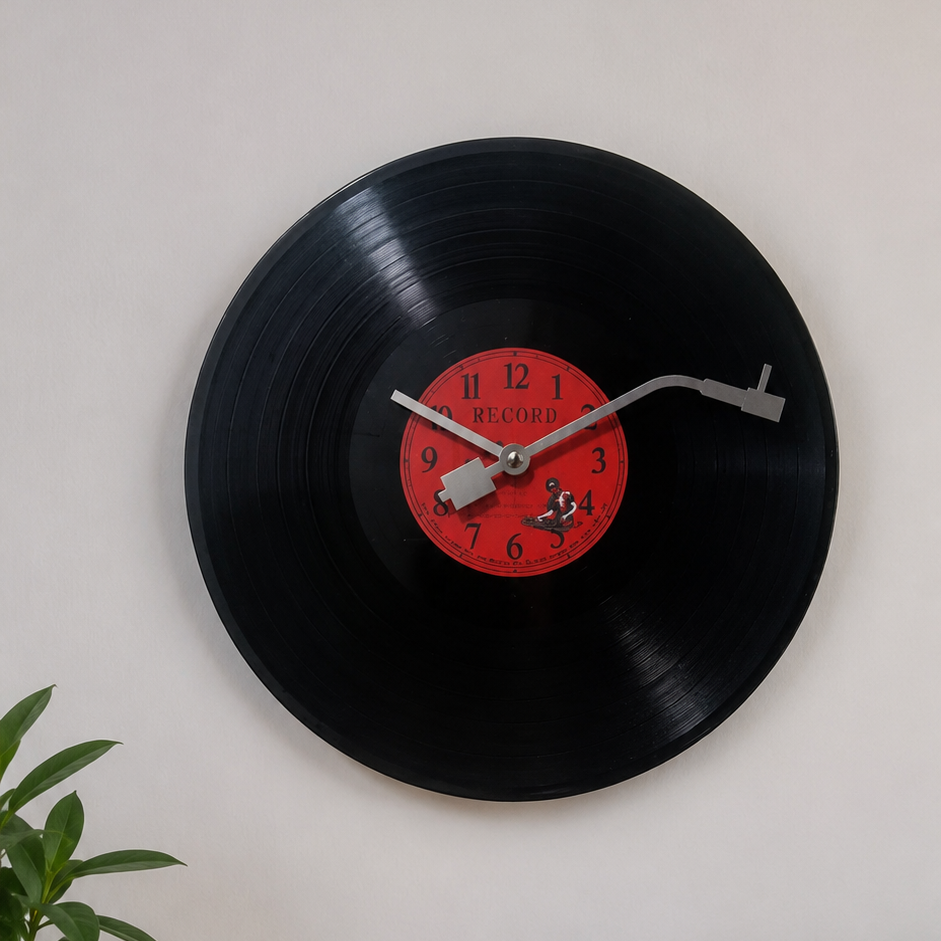 Retro Vinyl Clock