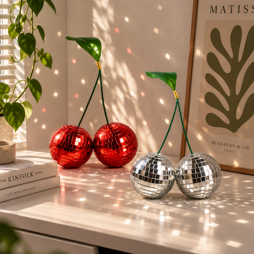 Mirror Cherry Disco Ball