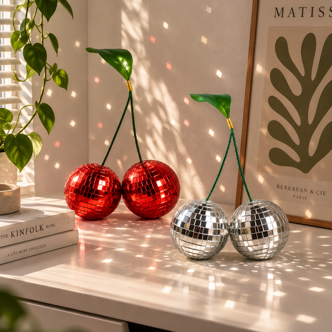 Mirror Cherry Disco Ball