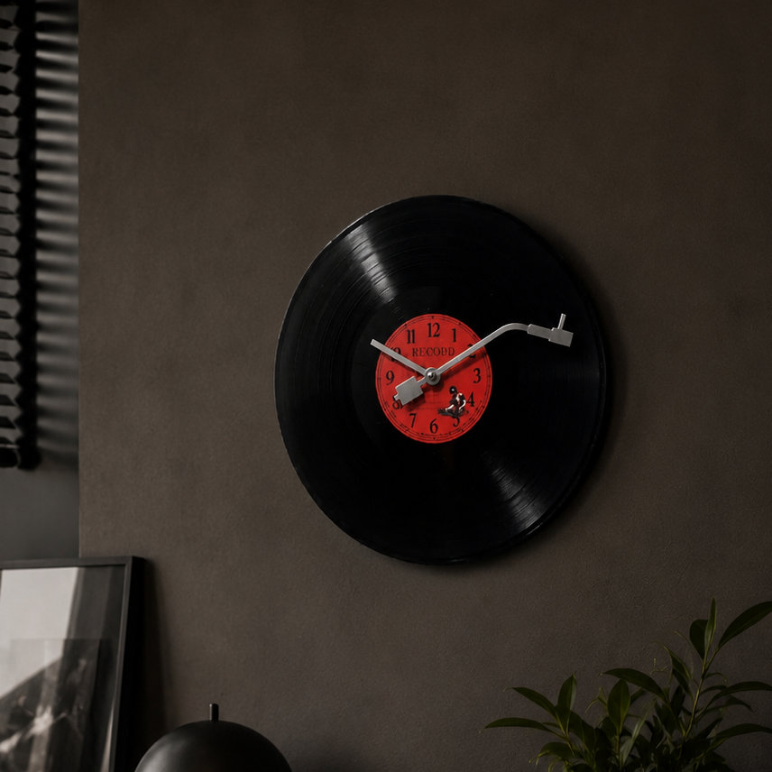 Retro Vinyl Clock