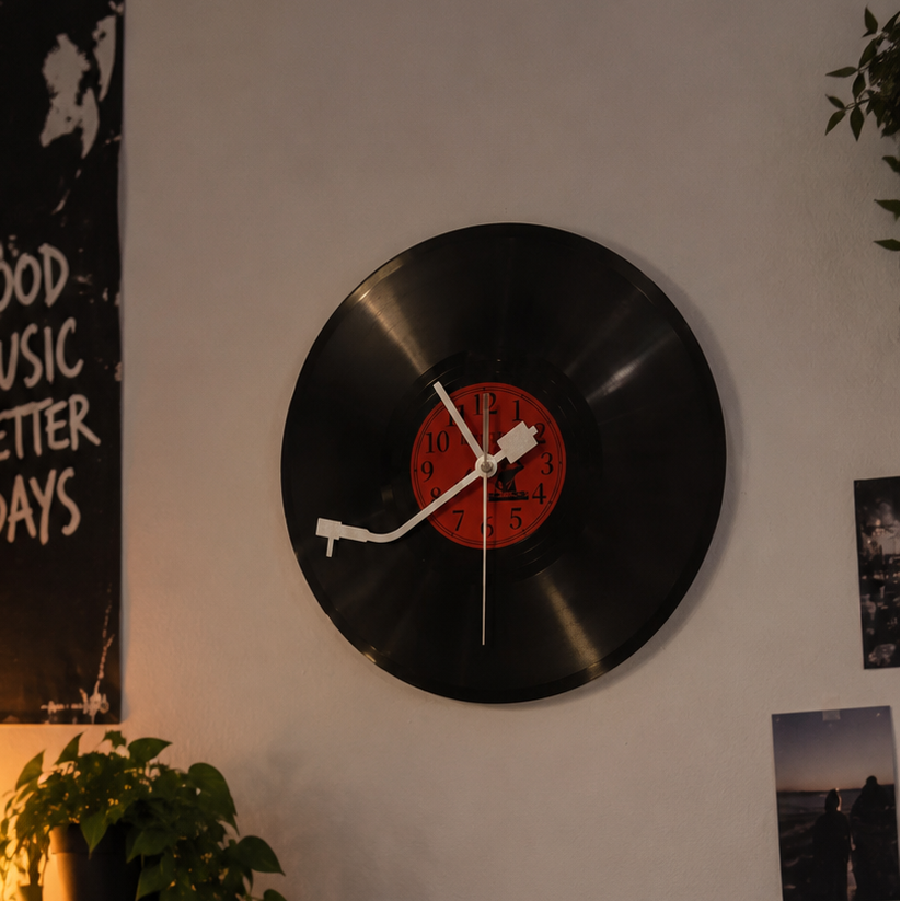 Retro Vinyl Clock